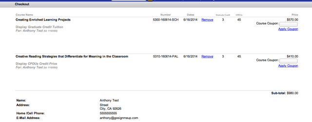 Applying Coupons To Individual Courses