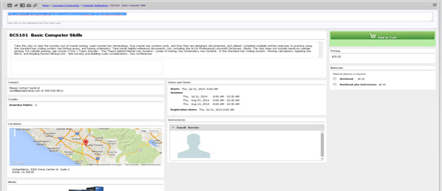 Sharing Course Details